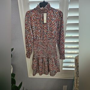 Speed Control Floral Long Sleeve Dress Size Small